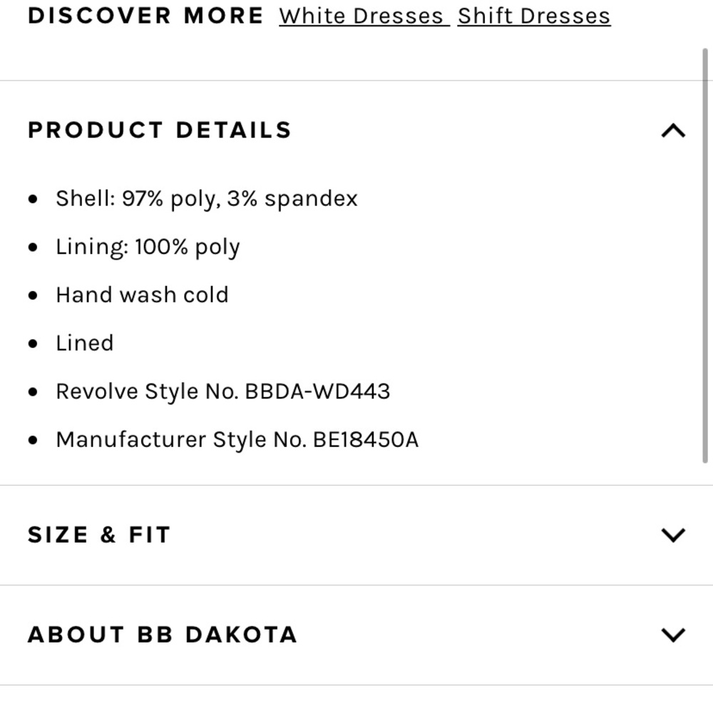 BB Dakota, White Grendell Tunic dress - Picture 5 of 9
